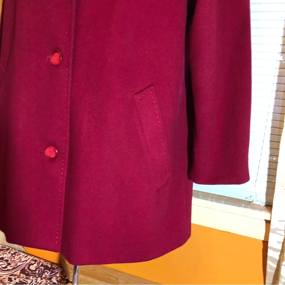 Pendleton Red Wool Pea Coat Size 16p - image 3